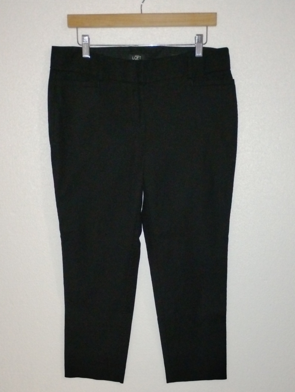 Ann Taylor Loft Womens 10 Petite Black Marisa Straight Pants